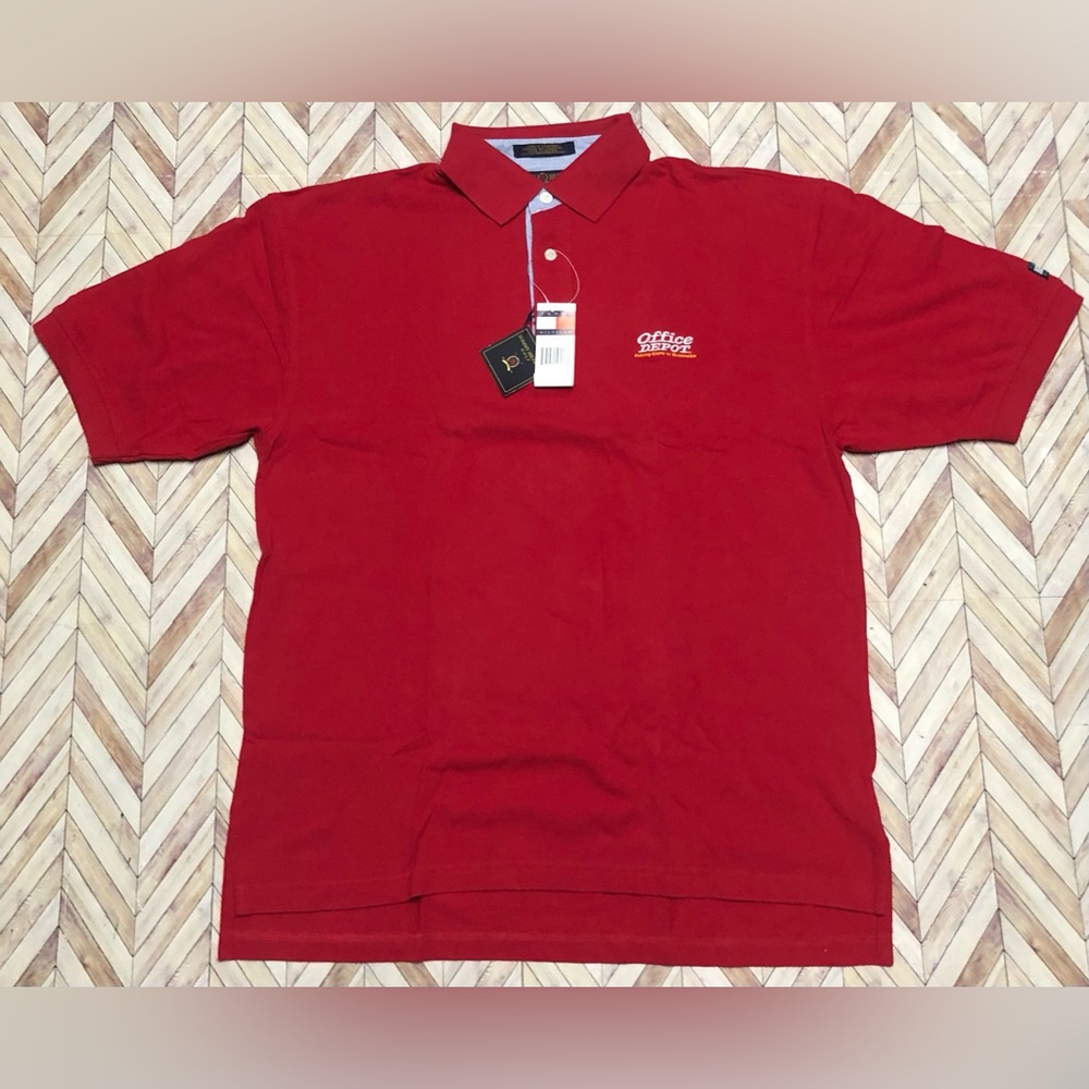 NWT Office Depot Tommy Hilfiger Employee Red Polo. Size XL